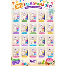 Kzy Group Çocuklar Için Taş Boyama Seti 20 adet (Random)
