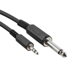 Die Grup 6.5mm (M) - 3.5mm (M) Kablo, 1.5 Metre Uzunluğunda Siyah