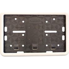 MiraLive Çerçeveli Motor Plakalık Plaka Altlığı Beyaz 17X26 cm