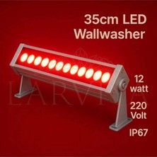Larviya 35CM 12W LED Wallwasher Kırmızı