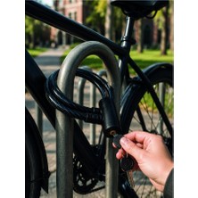 MiraLive 12 mm Çelik Halat Bisiklet Kilidi 80 cm Anahtarlı Güvenlik Kilidi Pvc Kaplamalı Scooter ve Elektrikli Bisiklet Uyumlu