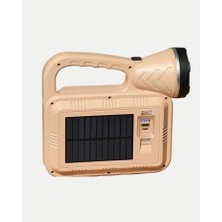 MiraLive Solar Alev Işığı Cob Teknolojili Taşınabilir El Feneri ve Kamp Lambası