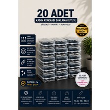 Dripon 20 Adet Şeffaf Kadın Ayakkabı Saklama Kutusu-Hava Kanallı-Ayakkabı Düzenleyici