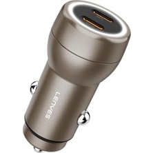 CA65 Dual Type-C Portlu Pd Araç Şarj Aleti, 60W, Gold