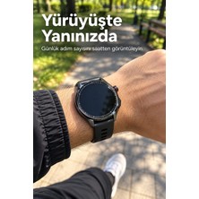 Die Grup Müzik Kontrolü Özellikli Yuvarlak Ekranlı Şarjlı Akıllı Saat