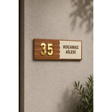 Kişiselleştirilebilir Ahşap Kapı Tabelası, 25X10 cm