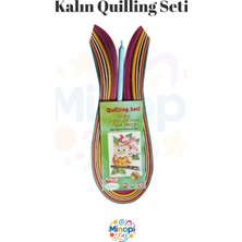 Kalın Quilling Seti, Kağıt Katlama Sanatı, 10 mm