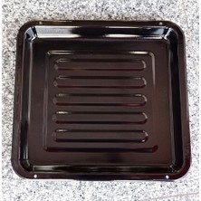 Odea 37X34CM Emaye Fırın Tepsisi Siyah Iç Dış Yüzeyi Sağlıklı Kaliteli Çinko Dikdörtgen Börek Tepsisi N34