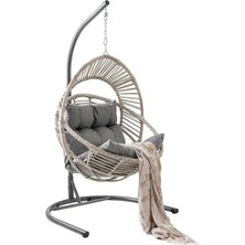 Odea Nobel | Tekli Rattan Bahçe Salıncağı | Rehome Balkon Salıncağı Beyaz