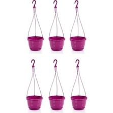 Odea SO-SM02 Safir Makrome Askılı Balkon Saksı 3.4 Lt Vişne 6 Adet