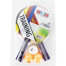 Odea WTR02 2 Raket+3 Top Masa Tenisi Seti, Kahverengi, 2 Li