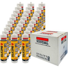 Odea Soudal Silicone U Genel Amaçlı Silikon Kartuş Şeffaf 280 Gr. - 30'lu Paket