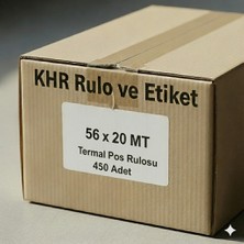 Odea 56X20 mt Termal Pos Rulosu (450 Adet) - (1 Koli) Yüksek Kaliteli Yazarkasa Rulosu