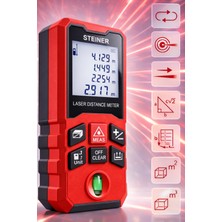 Odea Profesyonel 50 Metre Lazer Metre Dijital Göstergeli Lazer Mesafe Ölçer Kırmızı