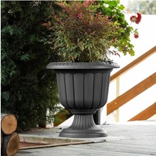 Odea Nergis Saksı 34,3cm, 9.8 Litre Dış Mekan Saksı Antrasit