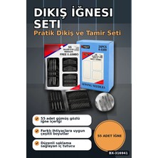 MiraLive Dikiş Iğnesi ve Yorgan Iğnesi Seti 55 Parça - 5 Jumbo Yorgan 50 El Dikiş Iğne BX-316941