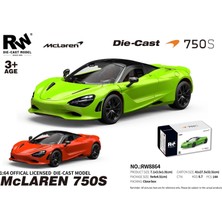 MiraLive Mclaren 750S Model Araba 1:64 Ölçekli Çek Bırak Özellikli Metal Oyuncak BX-316663
