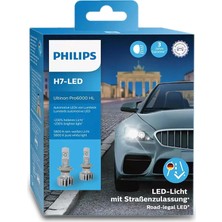 Philips H7 LED Far Ampulü - Gece Yolunda Tabelaları Daha Erken Seçin