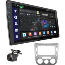 Ugar Volkswagen Scirocco Jetta 2009-2014 Için Uyumlu Android 15 Araç Radyosu (Manuel Ac) Kablosuz Carplay ve Android Auto, 8 GB+128 Gb, Bluetooth, Wlan, Dsp, Dab+, Gps Navigasyonlu 9 Inç Dokunmatik