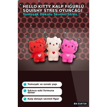 MiraLive Squishy Hello Kitty Kalp Figürlü Yumuşak Stres Oyuncağı 12 Adet Karışık Renk Seti BX-316716