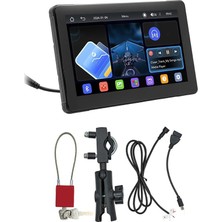 Junterone 7 Motosiklet Araç Kamerası, Dvr, Araba Gps Navigatörü, Yüksek Çözünürlüklü IPS Ekranı, Çift Bluetooth Carplay, Araba Mp5 Çalar