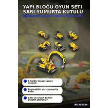 MiraLive Yapı Bloğu Oyun Seti 45 Parça Sarı Yumurta Kutulu 6 In 1 Eğitici Çocuk Oyuncak BX-316189
