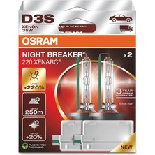 Nelix Xenarc Nıght Breaker 220 D3S Xenon Far Ampulü - Gece Yolunda Engelleri Daha Erken Fark Edin