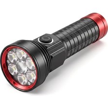 PT-4102 Dimmerli USB Şarjlı El Feneri Farklı Işık Fonksiyonlu 2400 Lümen Alüminyum Gövde