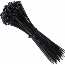 Kablo Bağı Plastik Cırt Kelepçe 4,8X300 mm Siyah 100 Adet Dayanıklı Güçlü Sabitleme Bağı