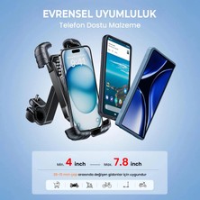 Teknodayım 360° Derece Ayarlanabilen Gidon Bağlantılı Bisiklet Motosiklet Için Abs 4-7.8″ Inç Telefon Tutucu