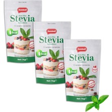 Zero Slim Stevia & Eritritol Tatlandırıcı 1 kg x 3 Adet Şekersiz, 0 Kalori, Keto ve Vegan Uyumlu