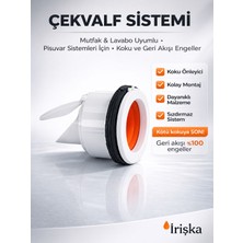 irişka Muff Matik Lavabo Sifon Kokumatik Çekvalf Lavabo Koku Önleyici