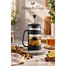 Barista 400 ml French Press Siyah Siyah