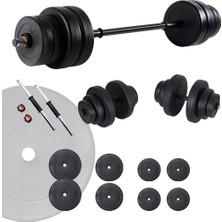 Spor 45 kg Halter Seti ve Dambıl Seti Ağırlık Fitness Seti