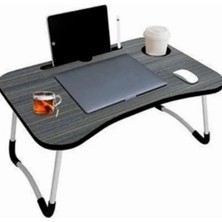 Abnturk Seyyar Masa Sehpa 60X40CM Katlanabilir Elde Taşınabilir Metal Ayaklı Yatak Koltuk Üstü Laptop Bilgisayar Sehpasi Ders Çalışmak Için Yatakta Yemek Kahv