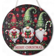 Hedea Yılbaşı Cüceleri Kapı ve Duvar Süsü Merry Christmas 2