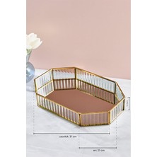 Lumindra Sekizgen Cam Sunumluk Tepsi-31 CMX21 cm Şeffaf