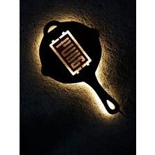 Onsan Shop Pubg Tava Silueti LED Duvar Aydınlatması