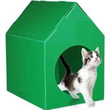 Temel Özel Üretim Plastik Kedi Köpek Evi Yeşil Platik Sokak Hayvanları Için Kedi Evi Katlanır