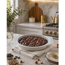 Falez Tart Kalıbı, Seramik, Krem