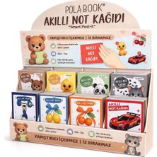 Polabook Akıllı Not Kağıdı 7X7CM 48 Adet - 100 Yaprak Hayvan Meyve Araba Figürlü Yapışkansız Post-It