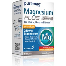 Gy Atelier Plus - Magnezyum Sitrat, Malat, Bisglisinat, Taurat ve P5P - 60 Tablet