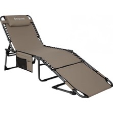 Kingcamp Magnolia B10 Hands-Free Premium 7 Kademeli Katlanır Şezlong Beige