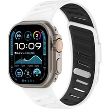 Ozka Concept Apple Watch Ultra 49MM Twin Kordon - Beyaz-Siyah