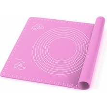 Gy Atelier Silikon Hamur Matı, Pizza ve Tatlı Hazırlamak Için Ölçekli, 45X65 cm (Pembe)