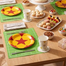 Naturware Play Sarı Kırmızı Kağıt Tabak 22 cm 12'li Paket