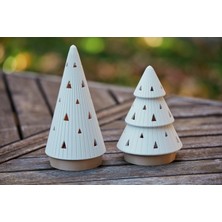 Ozka Concept Modern Çam Ağacı Formlu Tealight Mumluk Seti Yılbaşı Dekoratif Mum Tutucu