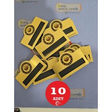 Sıradışı Reklam Personel Yaka Isimlik 10 Adet Kişiye Özel Baskılı Premium Kubbeli Metal