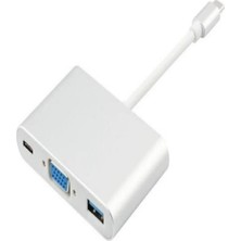 Derwell USB 3.1 Type C To VGA USB 3.0 Çevirici Dönüştürücü Adaptör