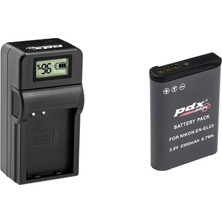 Pdx Plus,nikon ile Uyumlu EN-EL23 Fotoğraf Makinesi Bataryası ve Şarj Cihazı.